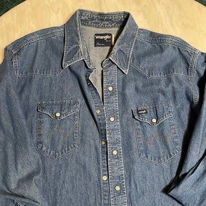 Wrangler Denim Long Sleeve Pearl Snap